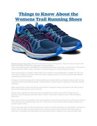 Womens trail running shoes