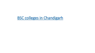 BSC colleges in Chandigarh