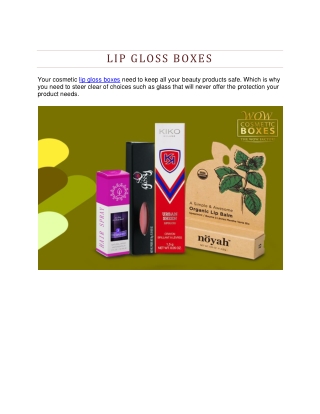 Lip Gloss Boxes