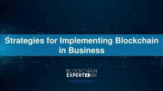 Strategies for Implementing Blockchain in Business