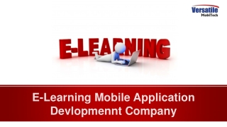 E learning mobile application development company