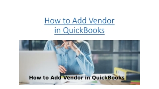 How to Add Vendor in QuickBooks