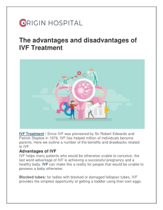 The advantages and disadvantages of IVF Treatment