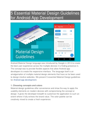 5 Essential Material Design Guidelines for Android App Development