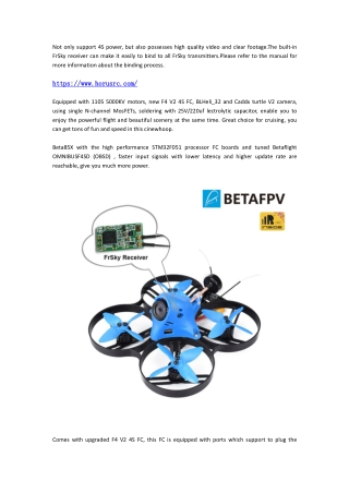 BETAFPV 85X HD Whoop Quadcopter 4S built in FrSky Receiver