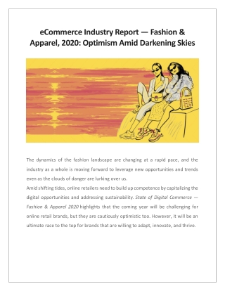 eCommerce Industry Report — Fashion & Apparel, 2020: Optimism Amid Darkening Skies