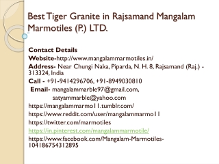 Best Tiger Granite in Rajsamand Mangalam Marmotiles (P.) LTD.