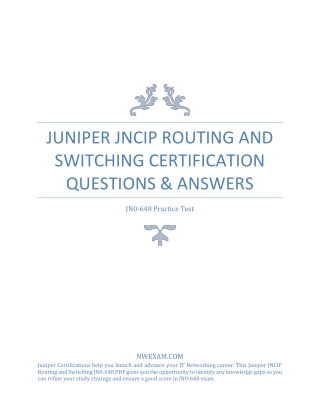 Juniper JNCIP-ENT JN0-648 Questions and Answers