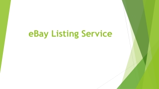 eBay Listing Services