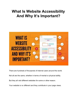 What Is Website Accessibility And Why It’s Important?