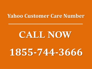 Yahoo Customer Care Number 1*8557443666