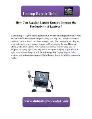 How Can Regular Laptop Repairs Increase the Productivity of Laptops?