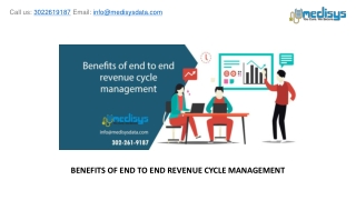 BENEFITS OF END TO END REVENUE CYCLE MANAGEMENT