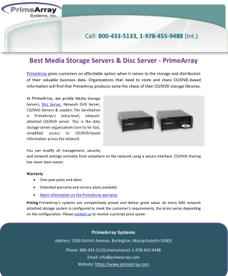 Best Media Storage Servers & Disc Server – PrimeArray