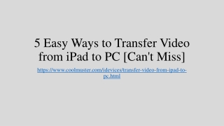 5 Easy Ways to Transfer Video from iPad to PC [Can't Miss]