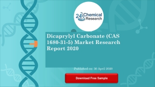 Dicaprylyl Carbonate CAS 1680 31 5 Market Research Report 2020