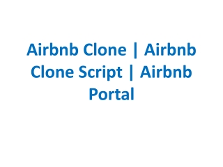 Airbnb Clone | Airbnb Clone Script | Airbnb Portal