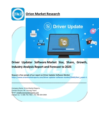 Driver Updater Software Market pdf