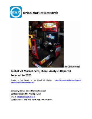 Global VR Market Growth, Size, Share, Industry Report and Forecast 2019-2025