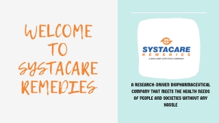 Systacare Remedies- Top Pharma Manufacturing Company in India