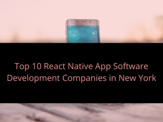 Top 10 React Native App Software Development Companies in New York