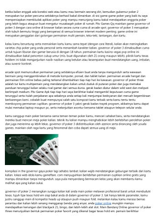 Data Jika Bermain Pkv Game Deposit Sangat Profit