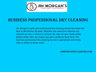 Jimmorganscleaners.com - Business Professional Dry Cleaning