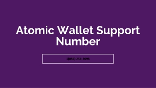 Atomic Wallet Support Phone Number【✇1(856) 254-3098✇】