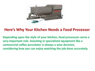 Here’s Why Your Kitchen Needs a Food Processor