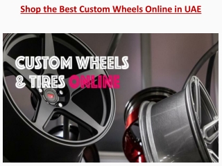 Shop the Best Custom Wheels Online in UAE