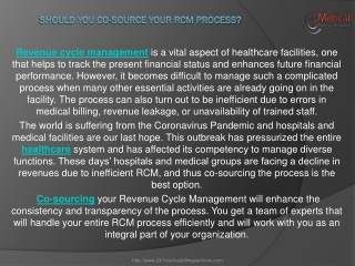 Should you Co-source your RCM Process?