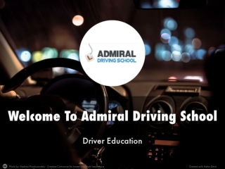 Admiral Driving School Presentation 