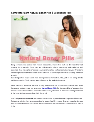 Natural Boner Pills | Best Boner Pills - Kamavatar
