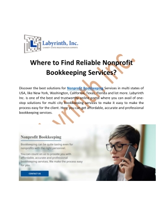 Where to Find Reliable Nonprofit Bookkeeping Services?