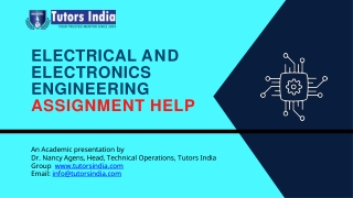 Electrical and Electronics Engineering Assignment Help- TutorsIndia.com