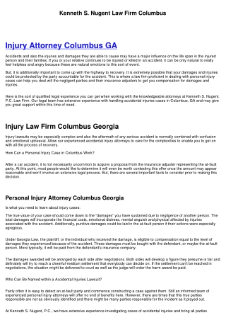 Injury Law Firm Columbus Georgia near me