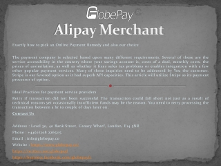 Alipay Merchant