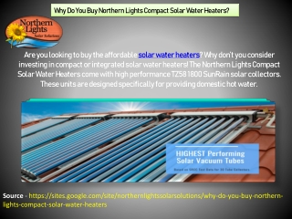 Affordable Solar Water Heaters - Solar Tubs