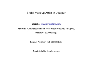 Bridal Makeup Artist in Udaipur