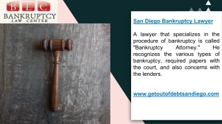 San Diego Bankruptcy Lawyer