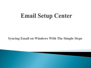 Syncing Email On Windows