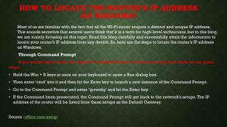 How to Locate the Router’s IP Address on Windows?