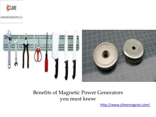 Benefits of Magnetic Power Generators you must know