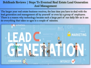 BoldLeads Reviews | Steps To Eventual Real Estate Lead Generation And Management