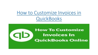 How to Customize Invoices in QuickBooks