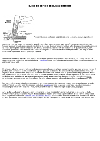 curso de corte e costura a distância