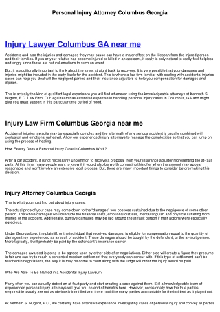 Injury Lawyer Columbus Georgia