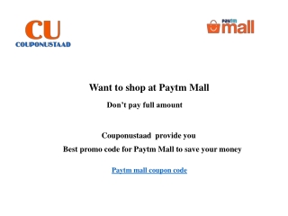 Top Paytm mall promo code and discount offer