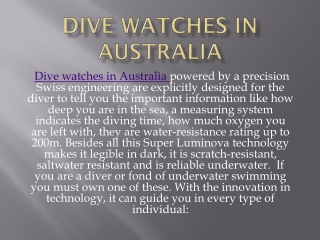 Shop the Best Dive Watches in Australia