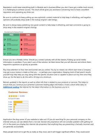 What You Must Know About Reputation Managing